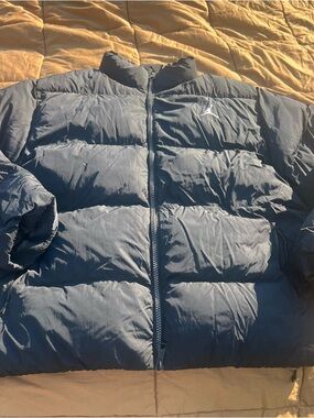 Jordan Black Poly Puffer Quilted Big and Tall Coat Size XXL